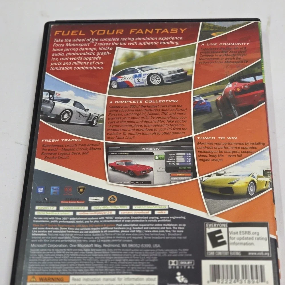 Forza Motorsport 2 Microsoft Xbox 360 Game Racing Turn 10 NTSC
